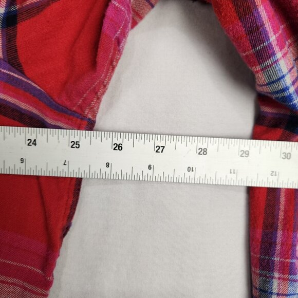 Orvis Classic Collection Flannel Shirt Women’s XXL Red Pink Plaid Button Up 2X - Picture 3 of 6
